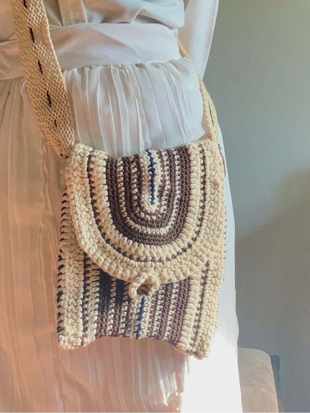 Boho Crochet Crossbody Bag